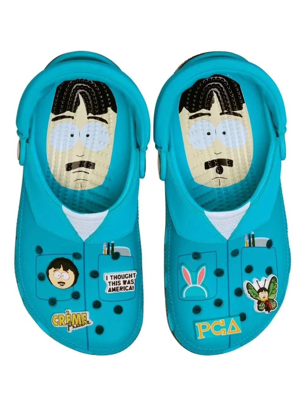 Crocs M8/W10 South Park Randy Blue Classic Cushioned Ankle Strap Slip-On Clogs